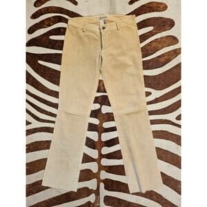 Vintage Y2K Rare Billabong Suede Leather Pants Flare Leg Low rise